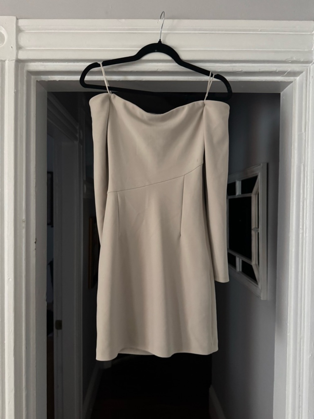 A&F Off-Shoulder Cream Mini Dress